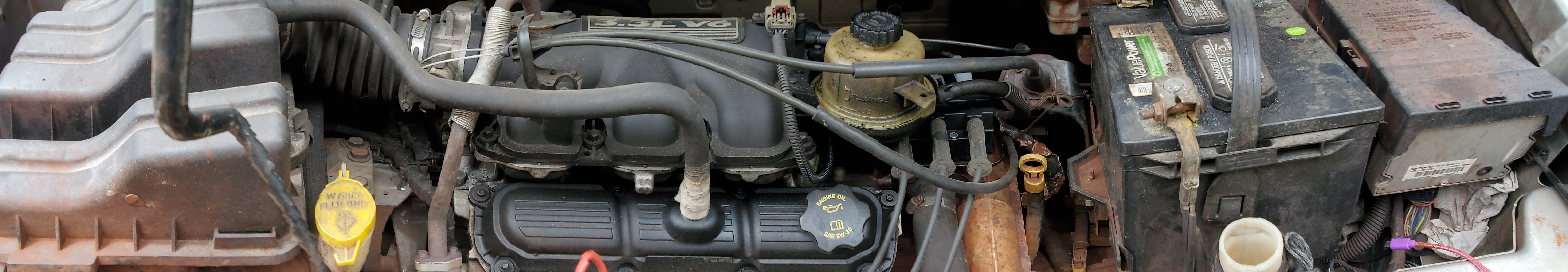 Mechanic's picture of a motor in Gainesville, Florida.